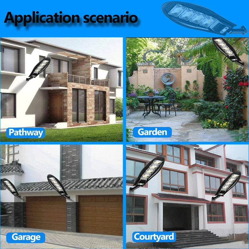 Solar LED Light Intelligent Motion Sensor Solar Light Floodlight Sunlight Powered Waterproof Street Wall Lamp Outdoor Decoration