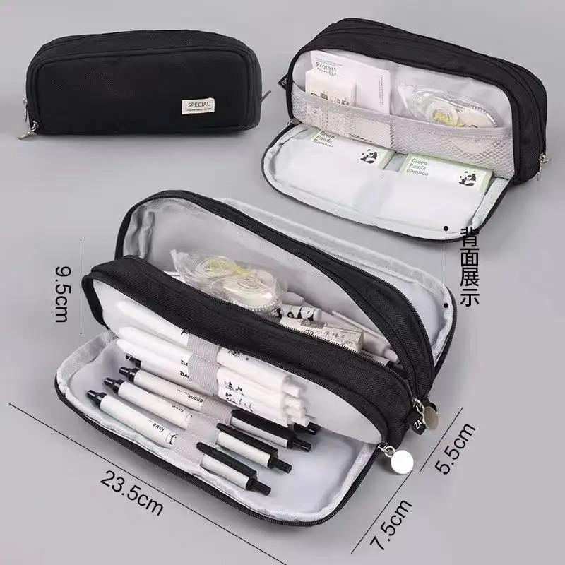 Pencil Case - Large Capacity Multi-Layer Oxford Cloth Organizer, Portable Stationery Bag for Students, Work & Casual Use