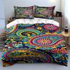 Colorful Paisley Floral Bedding Set Bedding Set (1 Duvet Cover, 2 Pillowcases, Duvet Not Included)