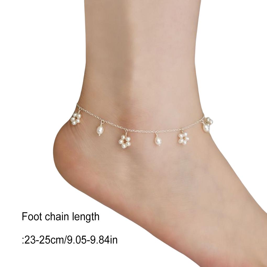 Anklet Pearl Ankles Chain Handmade Simple Chains Clothing Accessories Women Leisure Office Commute Thanksgiving Gifts