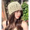 Handmade Crochet Hollow Out Hat Close-Fitting Women's Summer Hollow Out Fashionable Versatile Face-Flattering Korean Style Slouchy Hat Trendy