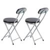2PCS Cushioned Folding Stool Multifunctional Foldable Padded Chair for Home Office