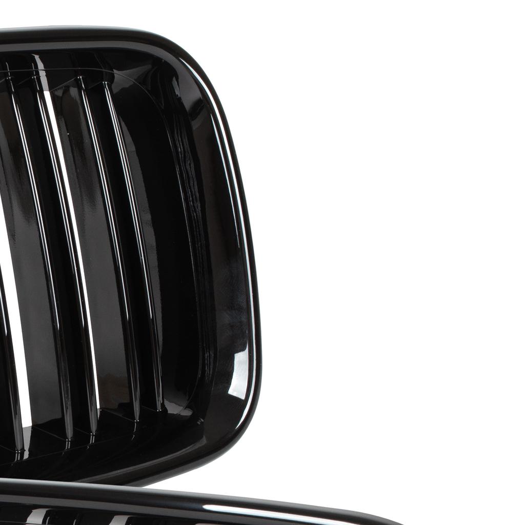 BMW 3 E36 91-96 grilles between the headlights (kidneys) left + right set BLACK GLOSSY DOUBLE BAR