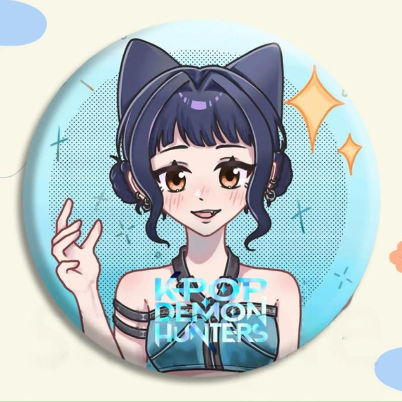 Demon Kpop Hunters Badge Character Pattern Anime Merchandise Fashion Fans Gift