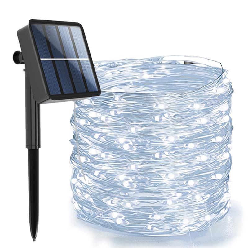 Ghirlande Luminoase Solare LED Exterior Impermeabile Feston Decor Grădină Crăciun Zână Ghirlandă Luminoasă