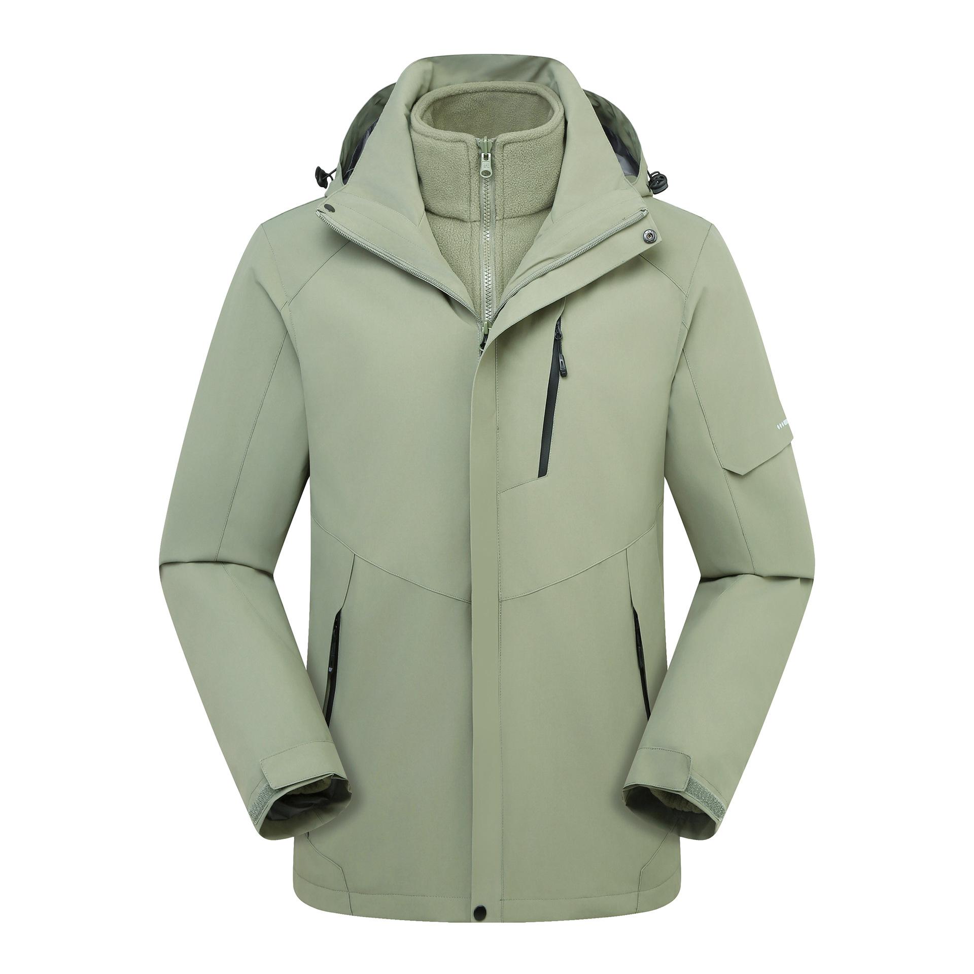 

Унисекс комплект куртки для альпинизма 3-в-1 - Съемный, водонепроницаемый и идеально подходит для пар XL