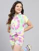 MONTE CARLO Girls Multi Color Printed Collared Neck Half Sleeve Cord Set