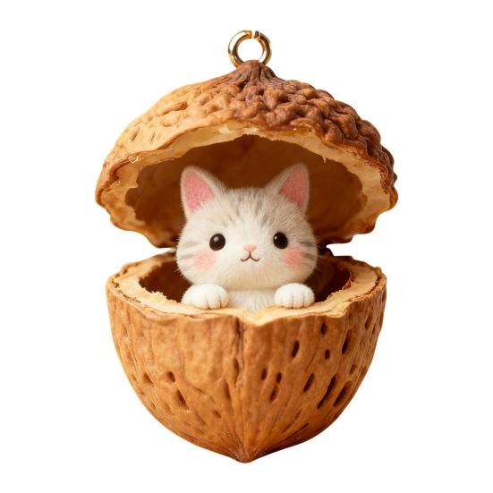 Forest Animal Acorn Ornaments Cozy Forest Christmas Ornaments 2D Acrylic Pine Cone Animal Hanging Decoration Woodland Creature Holiday Decor for Xmas