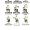 3Pcs Seated Tai Chi Practice Poster for Seniors Balance Stability Training