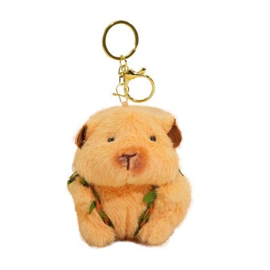 Keychain Pendant Plush Hamster Fruit Portable Compact Keychain Smooth Texture Backpack Design Key Chain