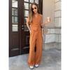 Sleeveless Vest Low Waisted Pants Set Pure Color Sleeveless Vest Hip-Hugger Suit