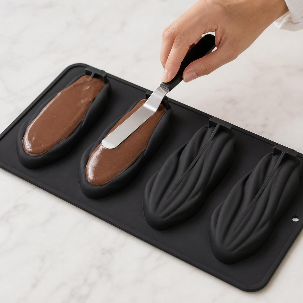 Nut Shape 8 5 Inch 4 Cavity Food Grade Silicone Mousse Cake Mold Baking Tool Flexible Non-Stick Mold for Homemade Desserts Kitchen Use
