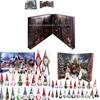 Christmas Gnome Advent Calendar Plastic Figures For Holiday Decor