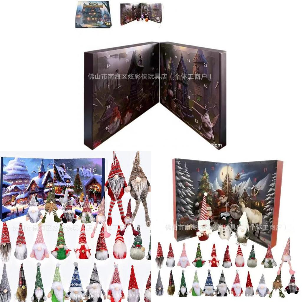 Christmas Gnome Advent Calendar Plastic Figures For Holiday Decor