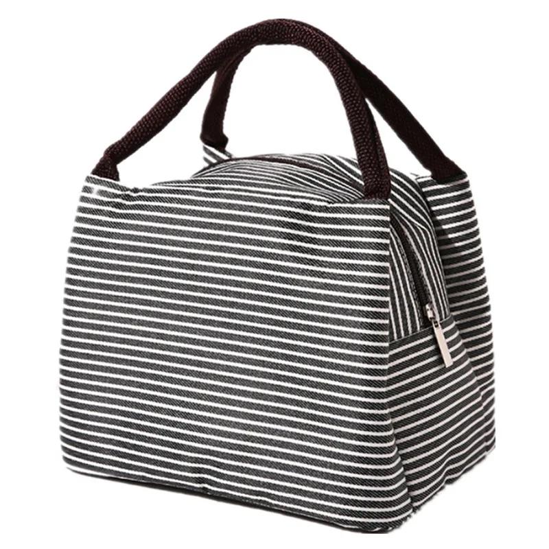 Sale Stripe Women's Kids Lunch Bag Waterproof Insulated Picnic Food Storage Container Thermal Handbag Cooler Bag