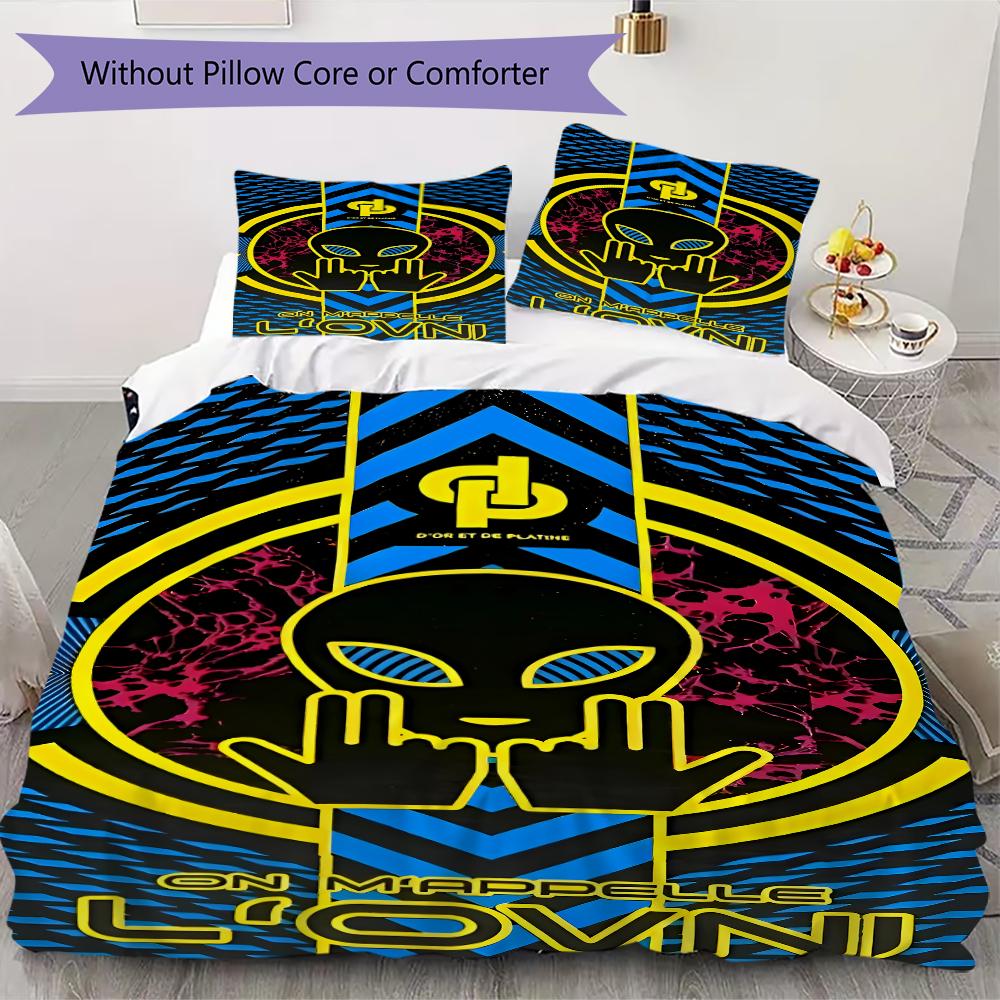 Jul C'Est Pas Des Lol Pattern Bedding uilt Set uilt Cover Pillowcase Home Decoration Birthday Gift (1 * duvet cover + 2 * pillowcase without core)56