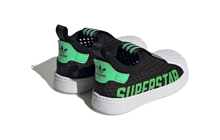 Adidas Originals SUPERSTAR 360 2.0 360 2.0 Abrasion Resistant Low top Skateboard Shoes Black White Green HQ4056