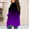 Women Plus Size Long Sleeve Open Front Draped Collar Curved Hem Printed Cardigan Green White Gold