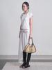 Seric Drape Midi Skirt _ White