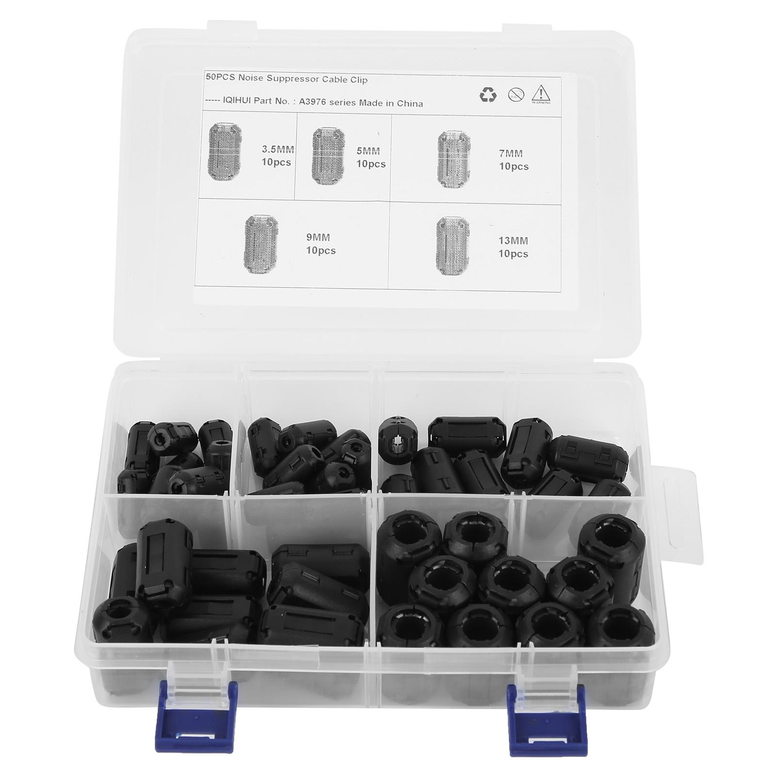 

50 шт. Подавитель шума Фильтр Клипсовый Тип Защита от помех для Автомобиля Автодома Аудиокабель Шнур питания