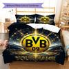Borussia Custom Name Pattern Bedding,Quilt Set Quilt Cover Pillowcase Home Birthday Gift(1 * Duvet Cover + 2 * Pillowcase, Without Core)