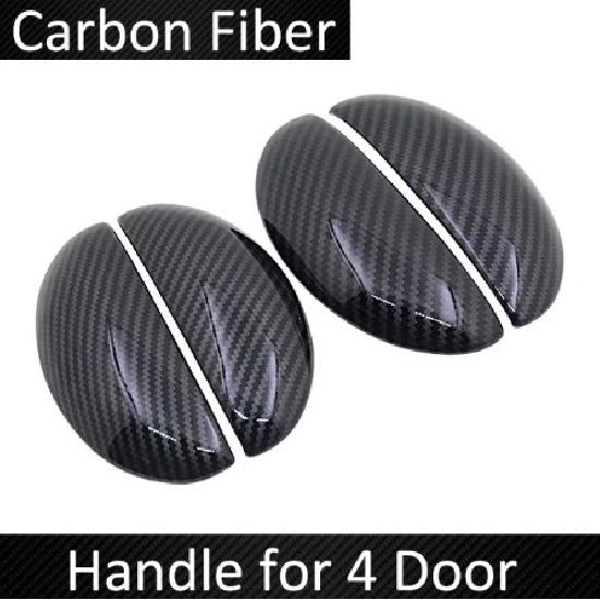 Black Carbon Fiber for Peugeot 107 2005 2006 2007 2008 2009 2010 2011 2012 2013 Door Handle Cover Sticker Car Accessories