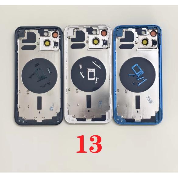 Rear Shell OEM For iPhone 13 Pro Max 12 Mini 11 SE3 14 Pro max Back Housing With Free Gifts,Back Shell Frame+Back Cover+Side Key