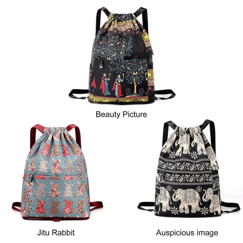 New Arrive Foldable Large Capacity Travel Backpack Waterproof Drawstring Tote Bag Outdoor Travel Business Travel Storage and Use Bag