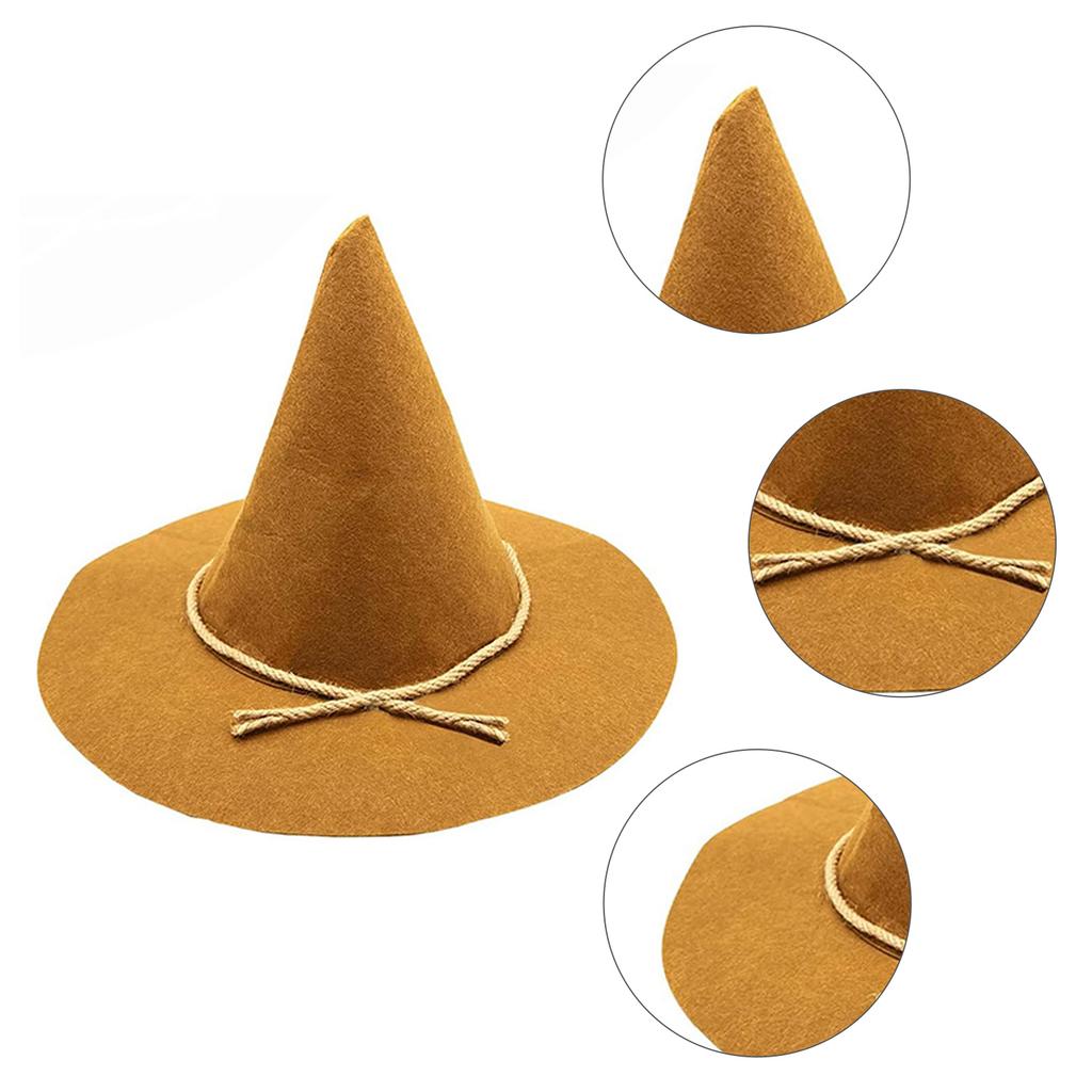 Comfortable Witch Hat Adult Teen Halloween Parties Witch Hat Practical Adult Cosplay Hat for Carnivals Photography