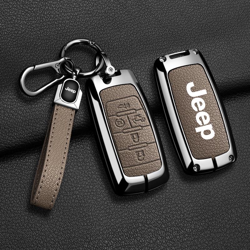 Compatible Jeep Key Case for Compass, Renegade, Cherokee, Grand Commander, Grand Cherokee