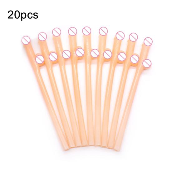 Fun Drinking Straws for Bachelorette Parties 18cm Unique Willy Cocktail Straws Reusable Novelty Sucking Drinking Straw Hen Night Bar Supplies