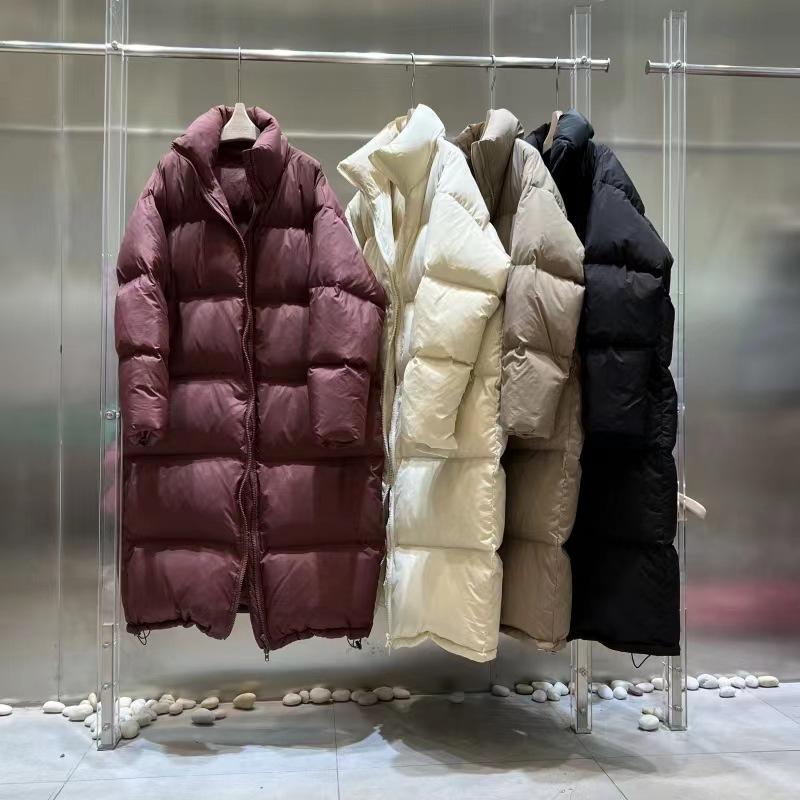 Large size down jacket women's winter new knee versatile thickened high-end fashion big quilt jacket tide