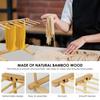 Pasta Drying Rack with 8 Bars Wooden Noodle Drying Rack Detachable Pasta Dryer Stand Portable Noodle Hanging Rack Household
