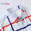 Men's Blue Red Plaid Men's Short Sleeve Shirt Men's Shirt Summer 2025 New