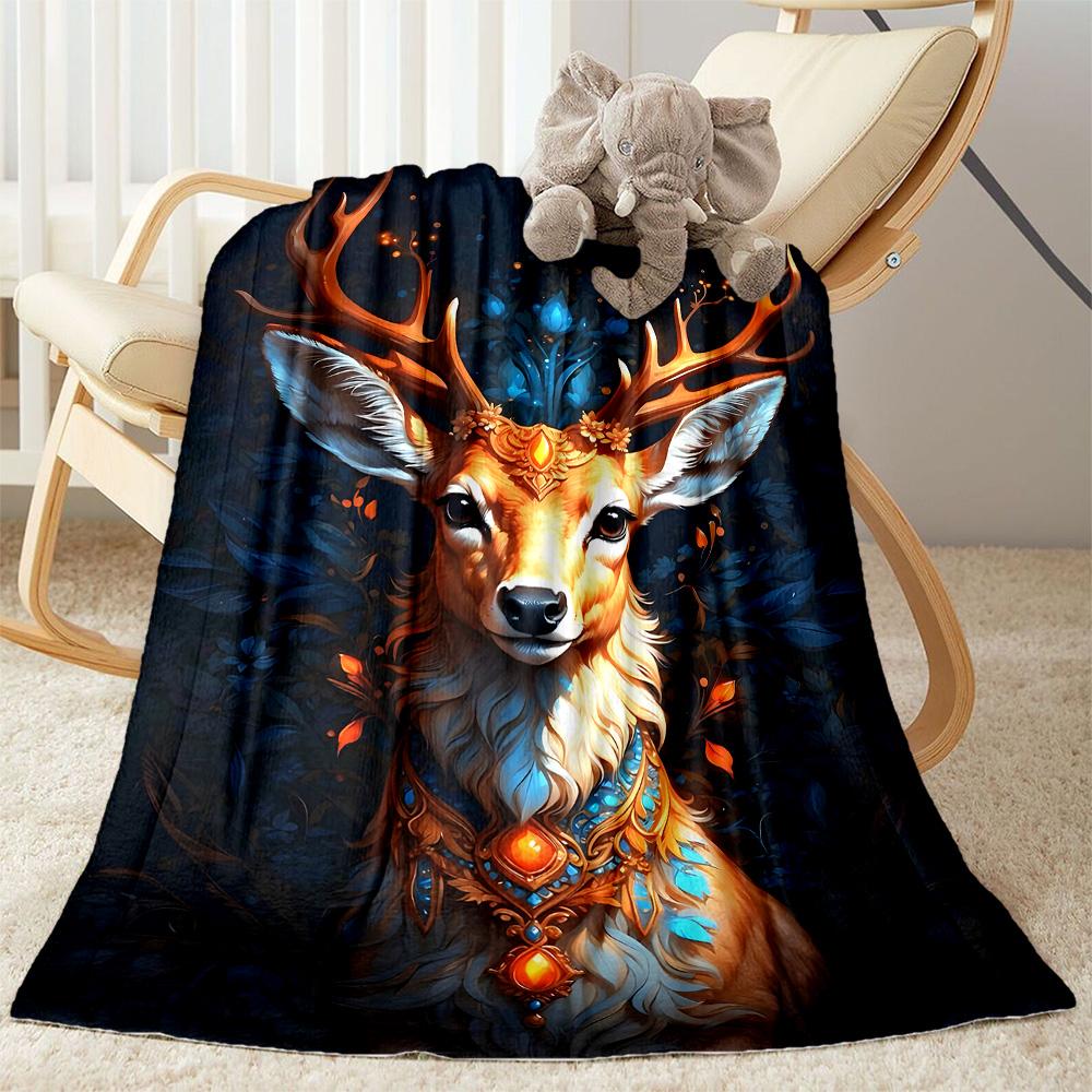 Magical Deer Fantasy Blanket,Suitable for sofas, offices, travel, living rooms, Gifts to relatives and friends, Blanket,Suitable for all seasons.