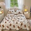 Velvet Blanket Skin-friendly Plaid Soft Bed Linen Cartoon Style Blankets Adults Kids Bedsheet Manta (No Pillowcase)