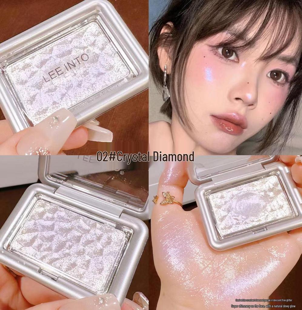 LEEINTO Dreamy Ripple Highlighter: Natural Shimmer Blush for Contouring and Body Brightening.