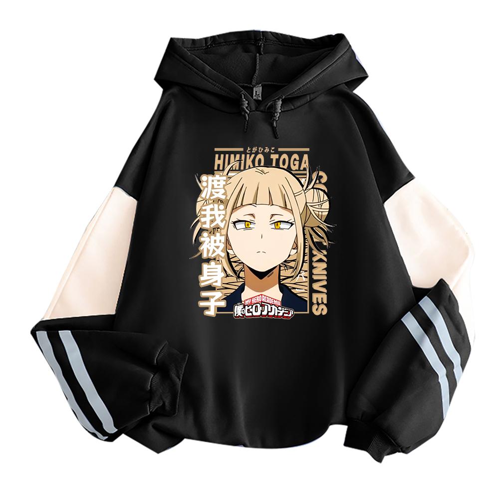 My Hero Academia Kawaii Himiko Toga Women Hoodies Printed Aesthetics Head Poster Manga Harajuku Anime Printed Hooded Sweatshirts