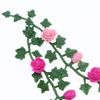 2Pcs Dollhouse Miniature Rose Flower Vine Climbing Rose Wattle Home Decor Garden Scene Ornaments Artificial Plants Flower Vine
