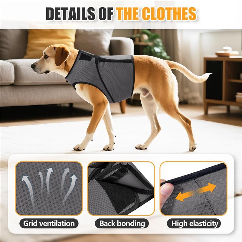 Giacca Anti-Ansia per Cani, Cappotto per Cani per i Temporali, Maglietta Calmante per Cani Delicata sulla Pelle - Mantiene l'Animale Calmo, Gilet Anti-Ansia per Cani e Gatti