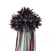 Gothic Halloween Ghost Bride Costume Veil with Dark Purple Flowers