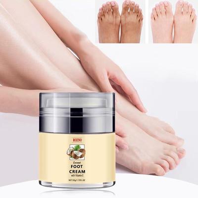 Kokosnussöl-Anti-Riss-Creme für trockene Hände und Füße, Peeling, Feuchtigkeitsspendende und Fersenreparatur-Fußcreme