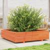 VidaXL Planter Wax Brown 100x100x26.5 Cm Solid Pine Wood, Outdoor Planter, Flower Box, Plant Box, 847320