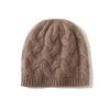 Cashmere Women's High-End Cable Knit Warm Hat for Autumn/Winter 2025