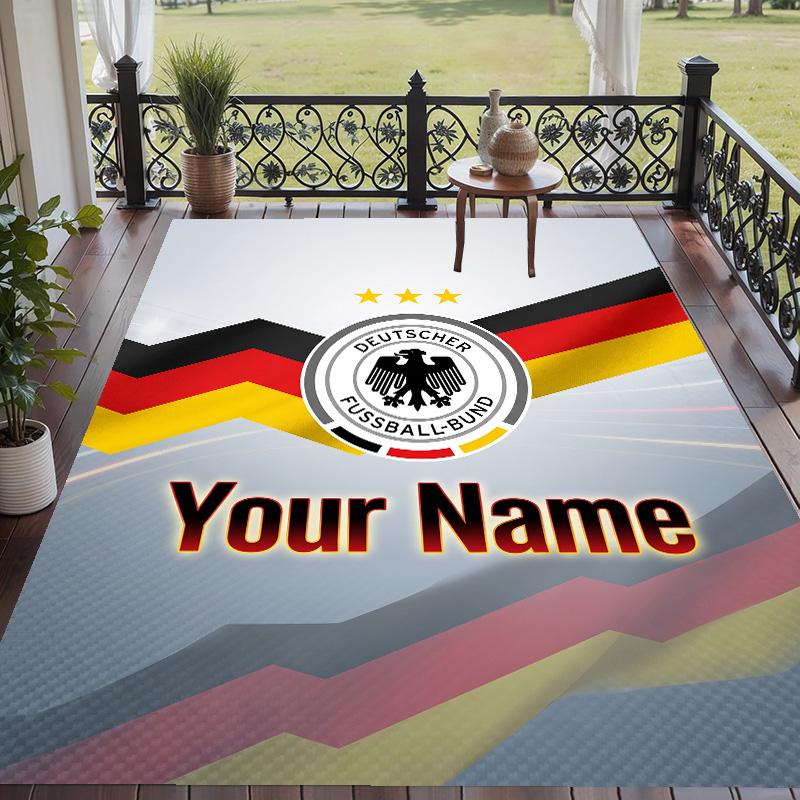 Custom Text Printed Rug Germany national football team Non Slip Floor Carpet For Home Room Decor