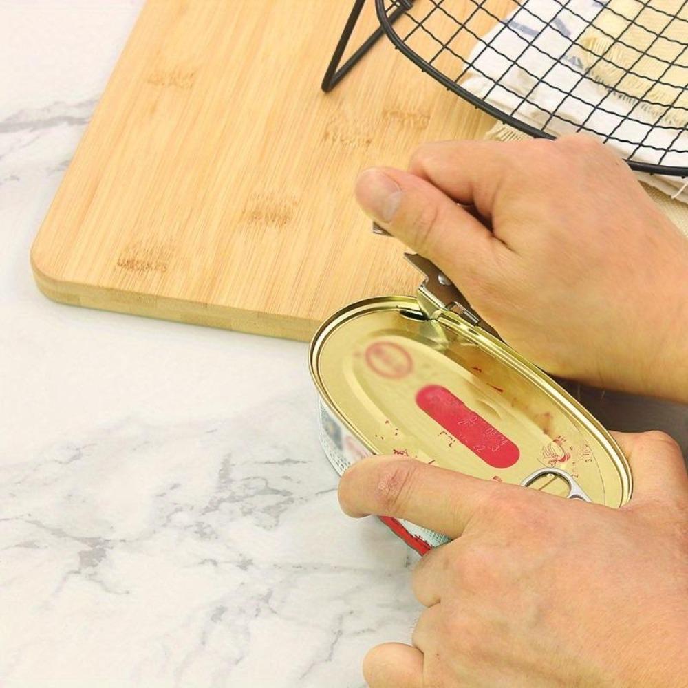 2Pcs Can Opener Adjustable Stainless Steel Non-Slip Multifunction Manual Jar Bottle Bottle Lid Opener Gadget Home Gadgets Accessories
