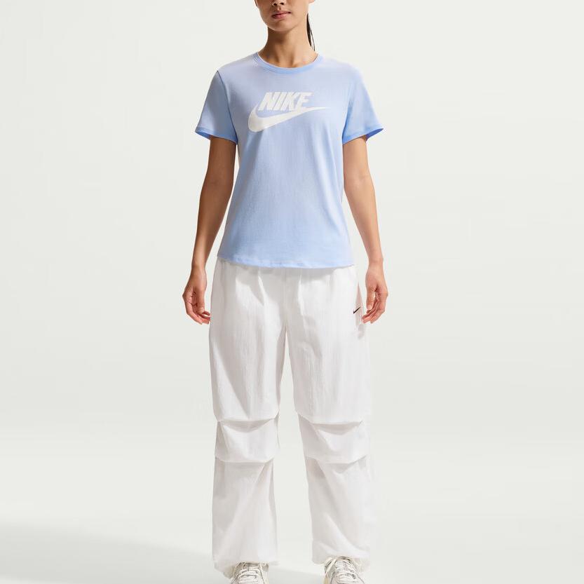 Nike T Shirts Women's Light Blue Crew Neck Moderate DX7907-407