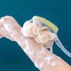 2-in-1 Bath Soft Brush Long Handle Shower Body Brush Back Scrubber Anti Slip with Hanging Hole for Body Bathroom Shower Cleaning