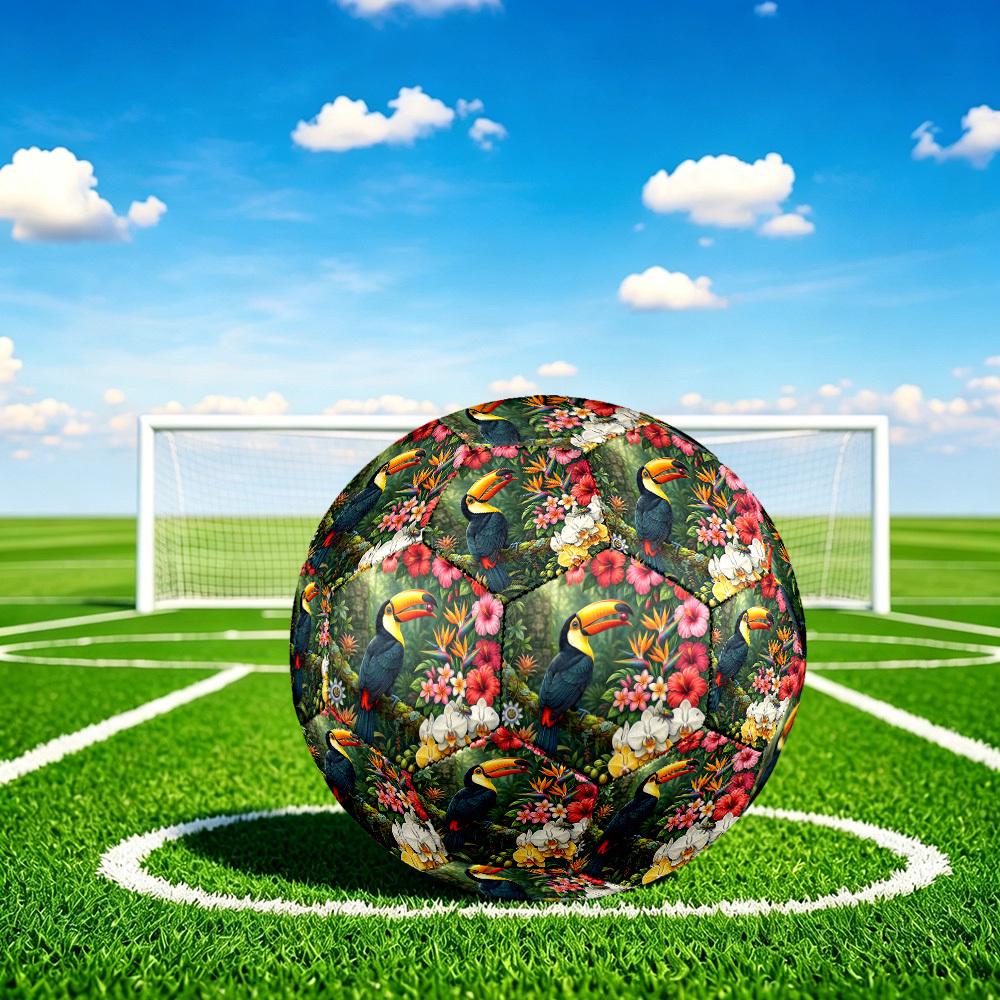 1pc Tropical Bird Paradise Durable Size 5 Soccer Ball Professional Match Training Football Indoor &Outdoor Sports Ball p6014