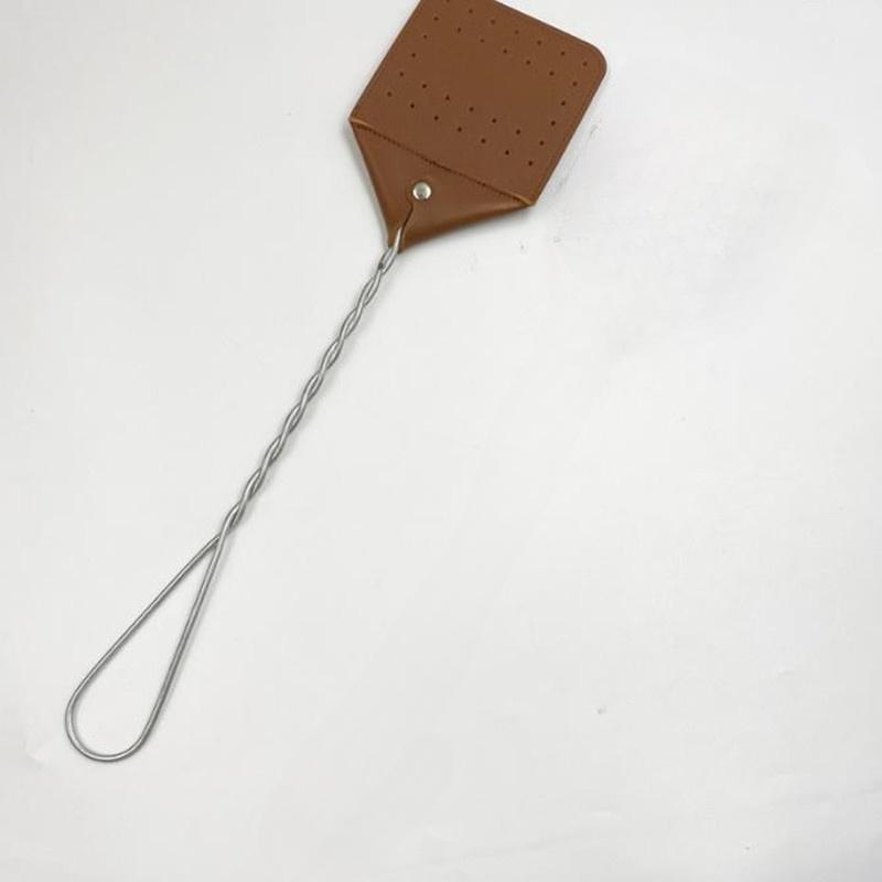 

Инструмент для борьбы с вредителями Мухобойка Zapper Премиум Искусственная кожа Мухобойки Эффективный контроль мух в помещении и на улице Гладкая поверхность для борьбы с мухами коричневый